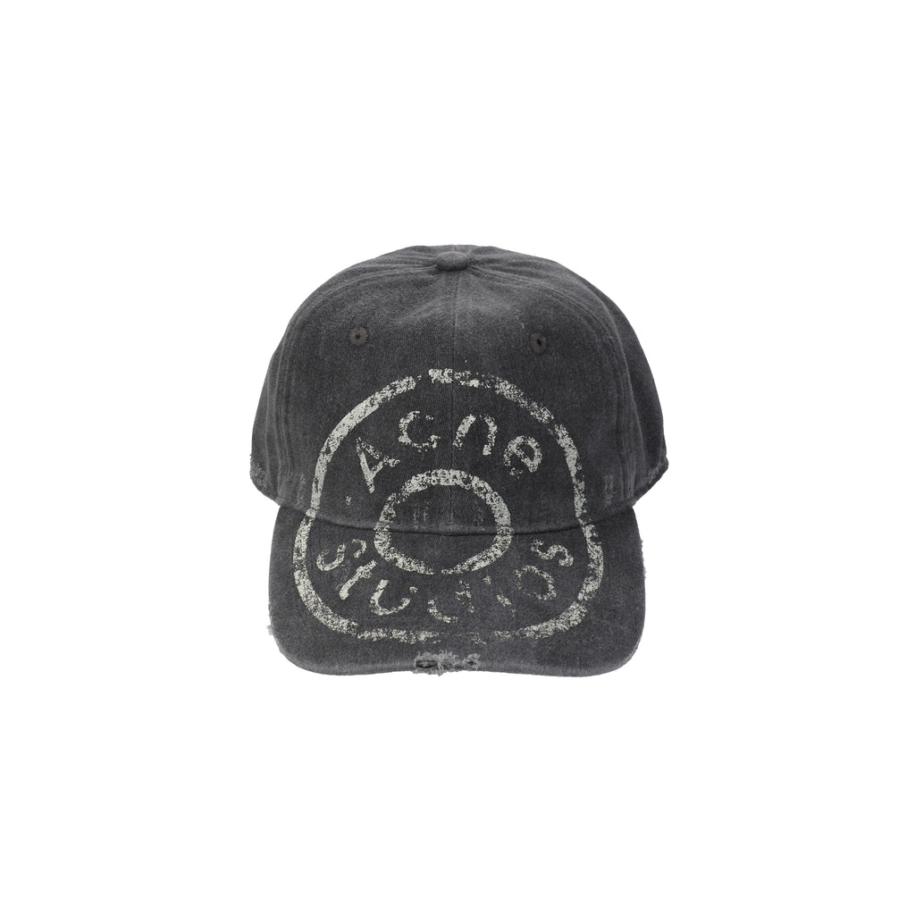 Acne Studios Archive Stamp Cap – Washed Black