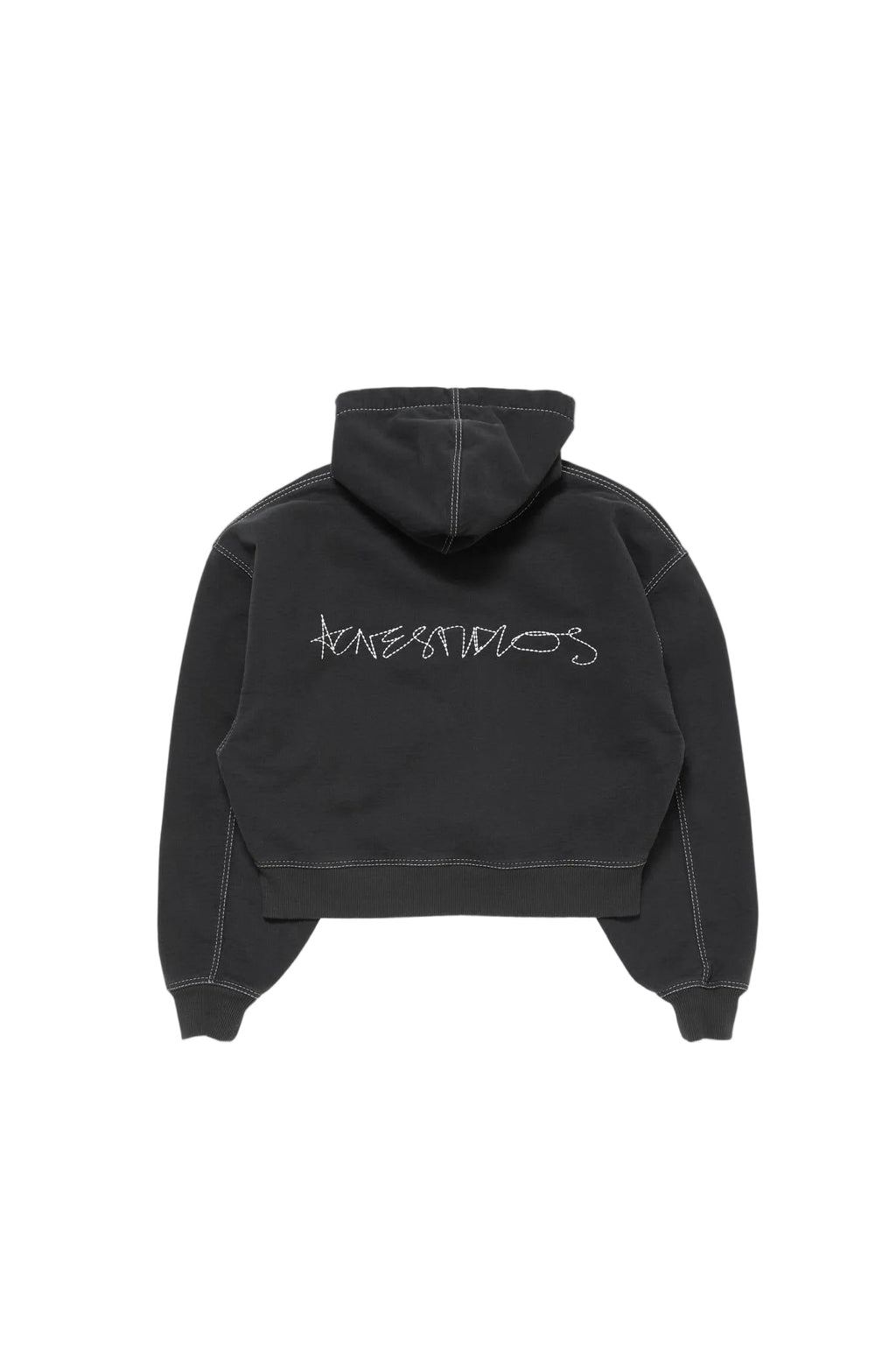 Acne Studios Contrast-Stitch Zip-Up Hoodie