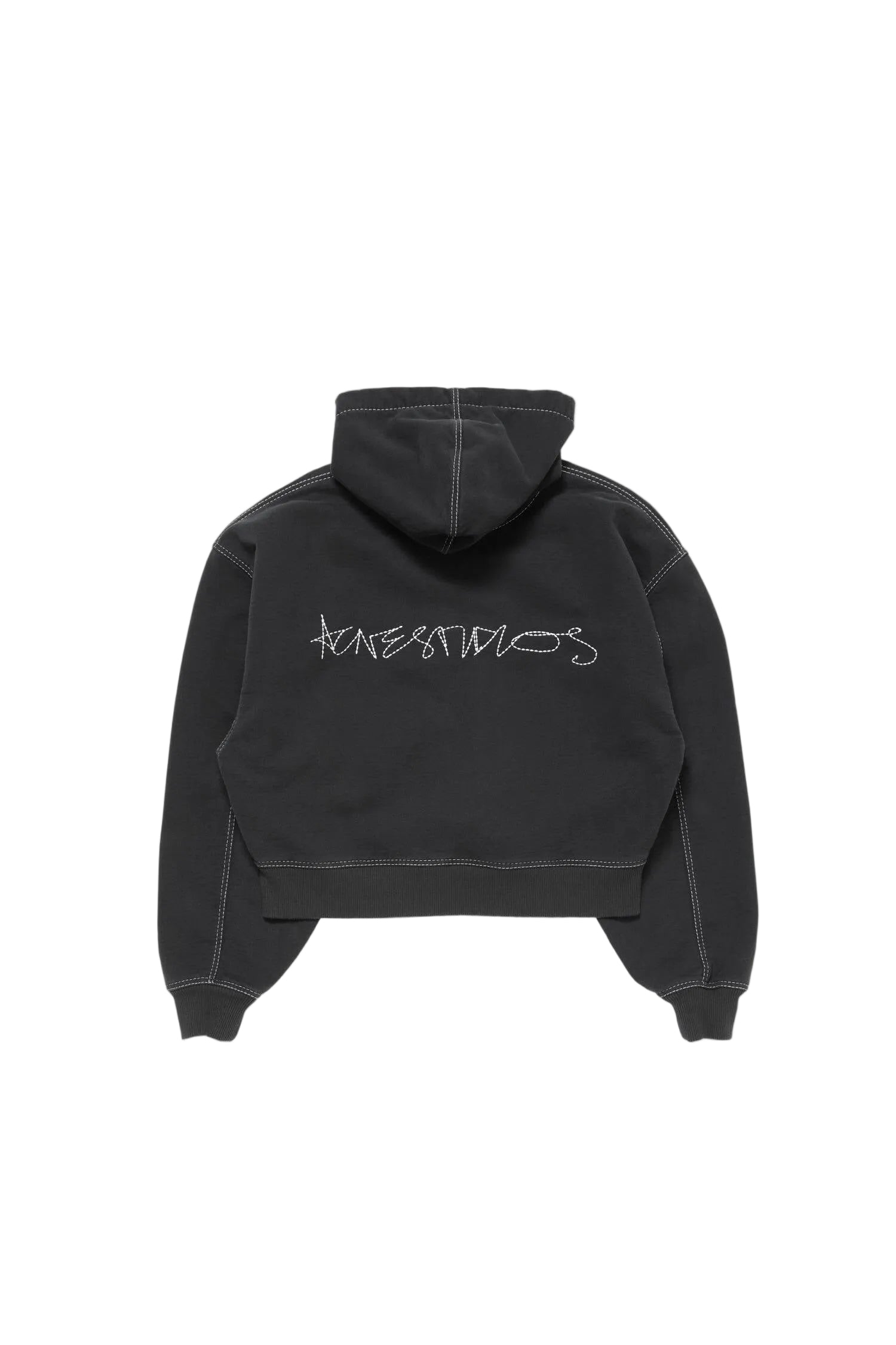 Acne Studios Contrast-Stitch Zip-Up Hoodie