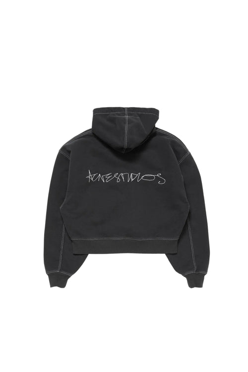 Acne Studios Contrast-Stitch Zip-Up Hoodie